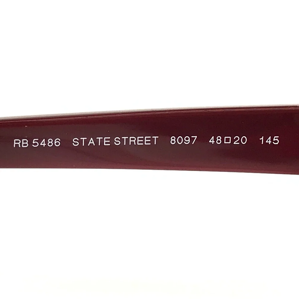 Ray-Ban Eyeglasses Frames RB5486 STATE STREET 8097 Red Gray Marble 48-20-145